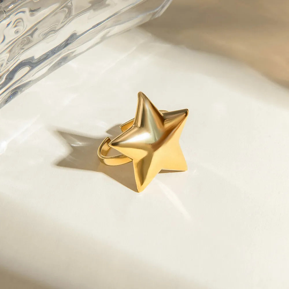Stainless Steel Star Ring