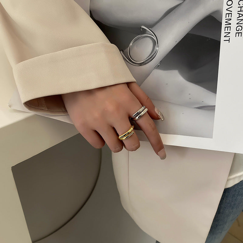 Creative versatile metal texture ring