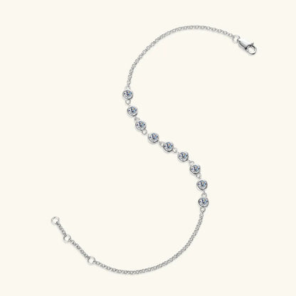 Moissanite-Embedded Bracelet