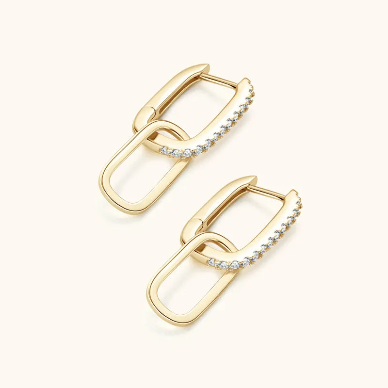 1-pair Moissanite Earrings