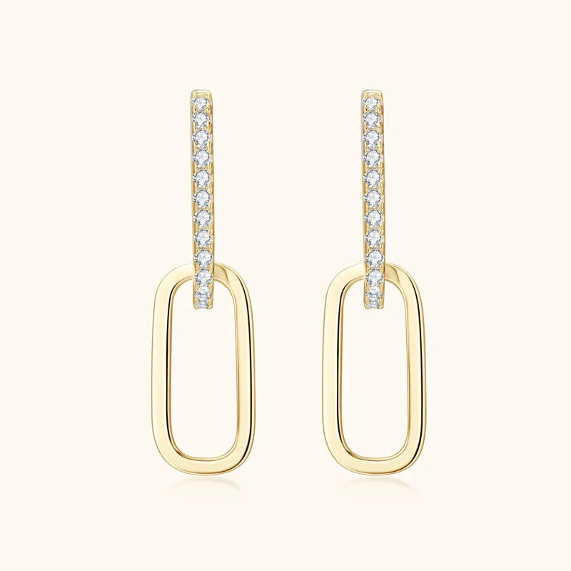 1-pair Moissanite Earrings