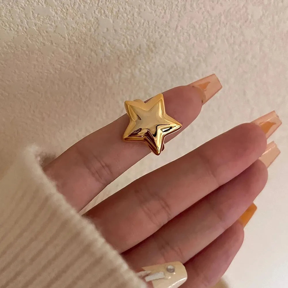 Stainless Steel Star Ring
