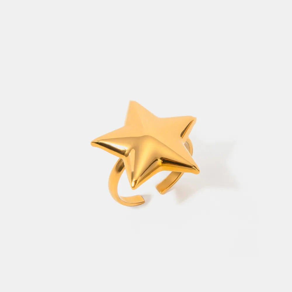 Stainless Steel Star Ring